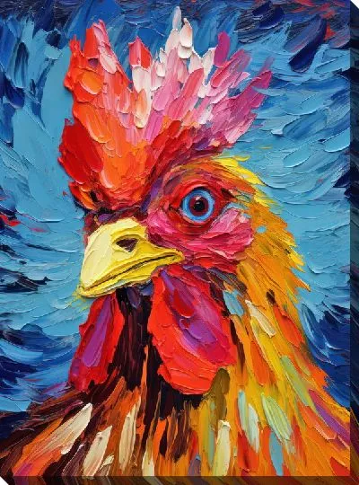 Картина маслом Петух №43