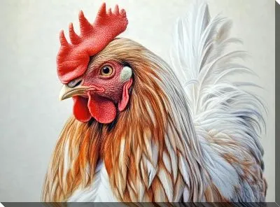 Картина маслом Курица №44
