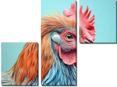 Модульная картина Петух №48