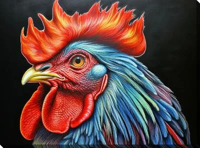 Картина маслом Петух №56
