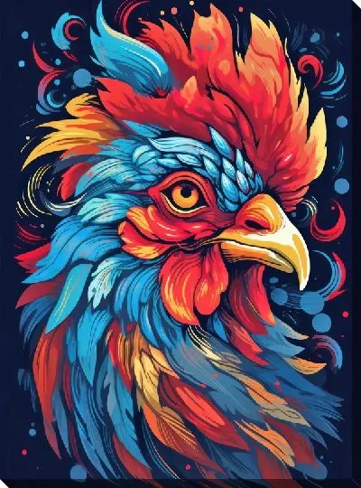 Картина маслом Петух №57