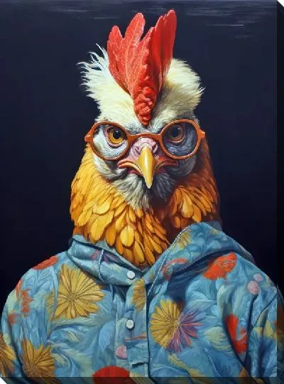 Картина маслом Петух №58