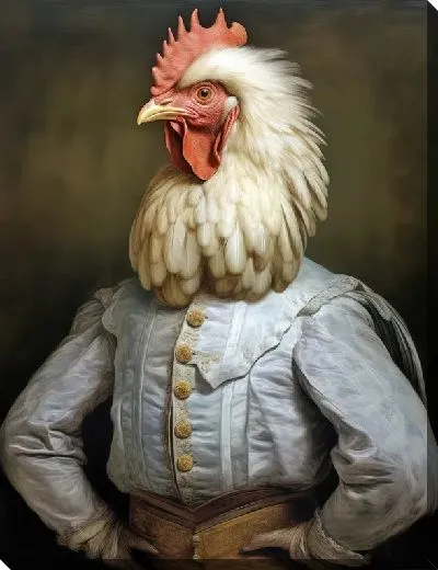 Картина маслом Курица №60