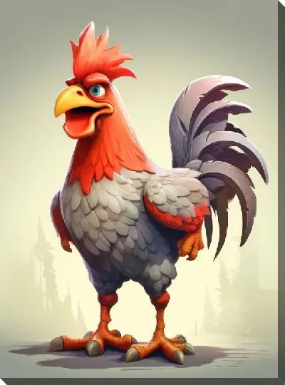 Картина маслом Петух №64