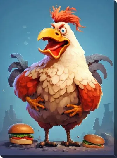 Картина маслом Петух №65