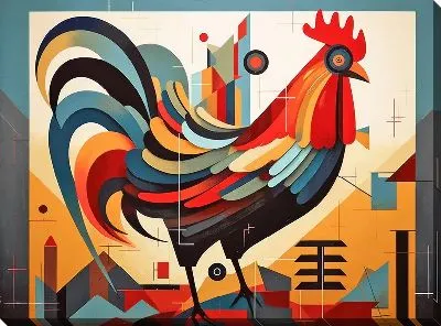 Картина маслом Петух №72