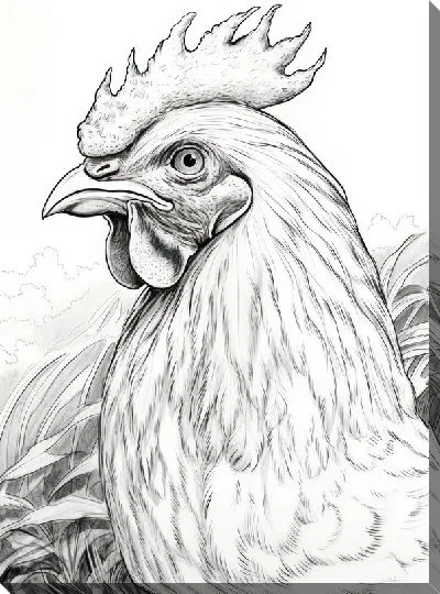 Картина маслом Петух №73