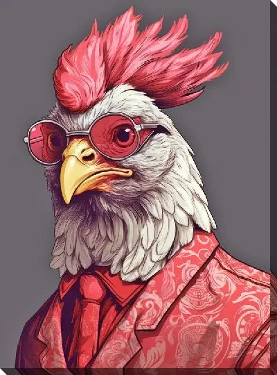 Картина маслом Петух №76