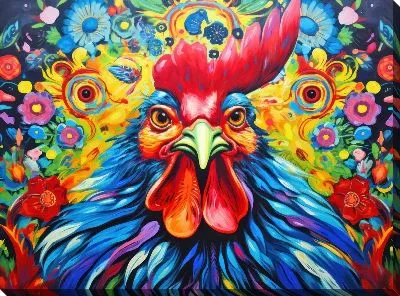 Картина маслом Петух №77