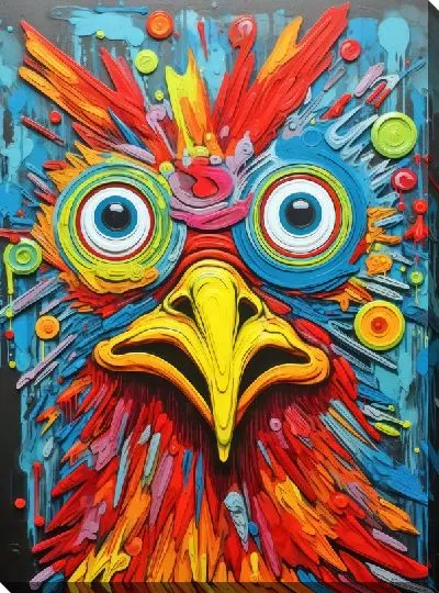 Картина маслом Петух №78