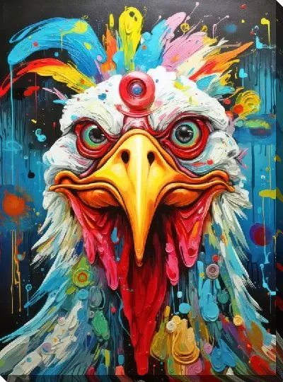 Картина маслом Петух №80