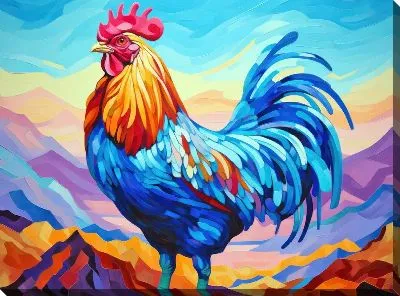 Картина маслом Петух №81