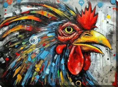 Картина маслом Петух №83