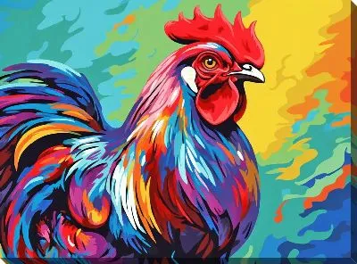 Картина маслом Петух №86