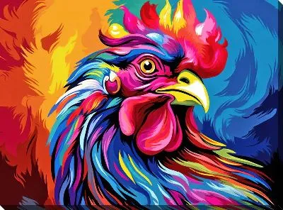 Картина маслом Петух №89