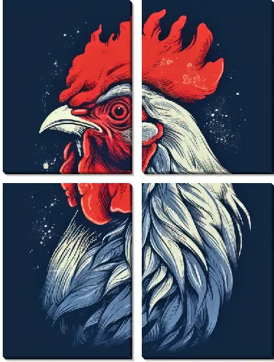 Модульная картина Петух №90