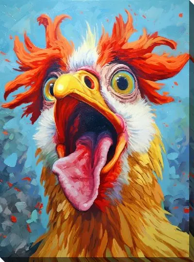 Картина маслом Петух №92