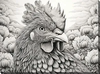 Картина маслом Петух №99