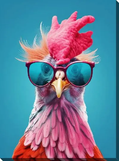 Картина маслом Курица №102