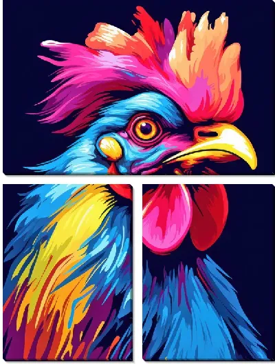 Модульная картина Петух №104