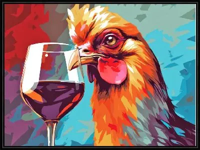 Картина Курица и вино