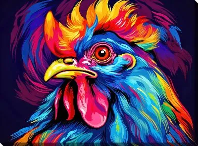 Картина маслом Петух №106