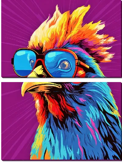 Модульная картина Петух №107