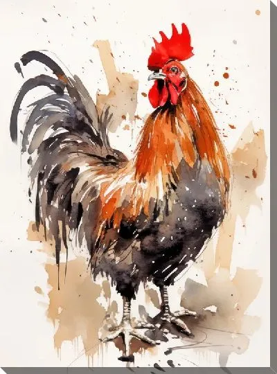 Картина маслом Петух №110