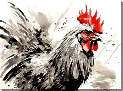 Картина маслом Петух №112