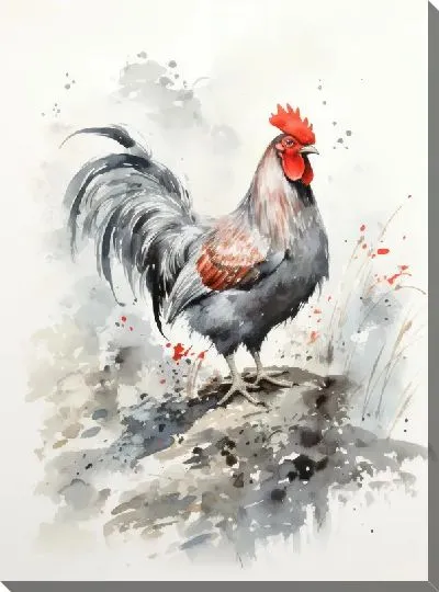 Картина маслом Петух №114