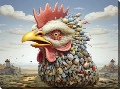 Картина маслом Петух №119