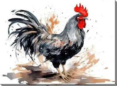 Картина маслом Петух №120