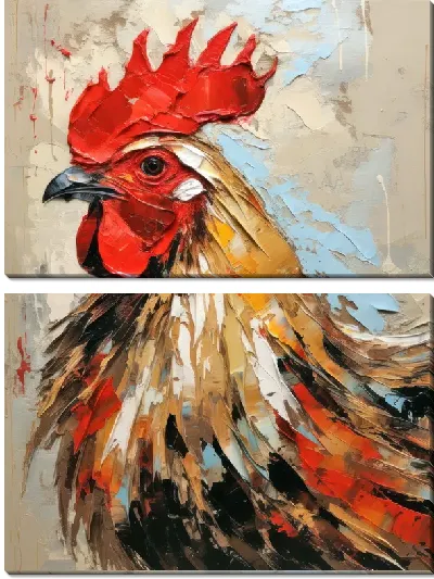 Модульная картина Петух №127