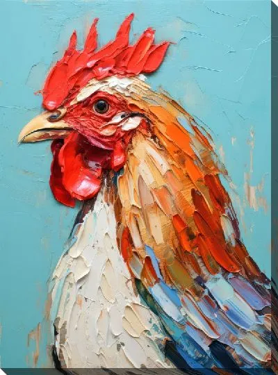 Картина маслом Петух №128