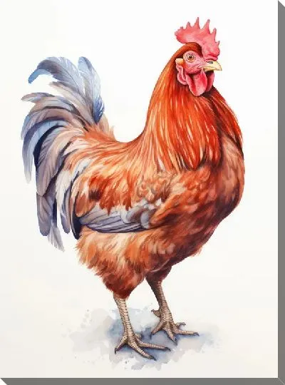 Картина маслом Петух №129