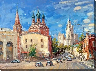 Картина маслом Москва №10