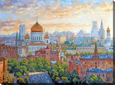 Картина маслом Москва №12