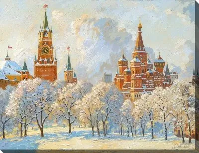 Картина маслом Москва №14