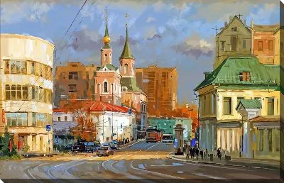 Картина маслом Москва №17