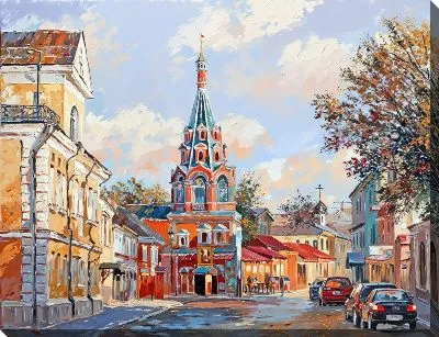 Картина маслом Москва №18