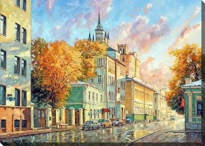 Картина маслом Москва №19