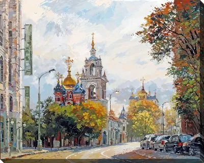 Картина маслом Москва №22