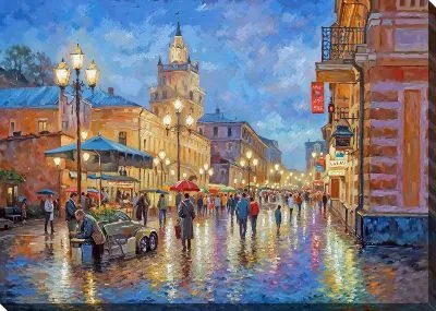 Картина маслом Москва №23