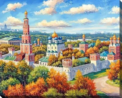 Картина маслом Москва №25