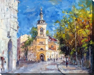 Картина маслом Москва №26