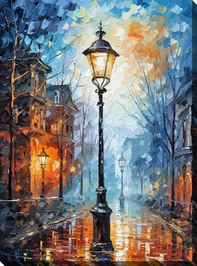 Картина маслом Фонарь №1