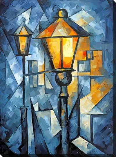 Картина маслом Фонарь №4