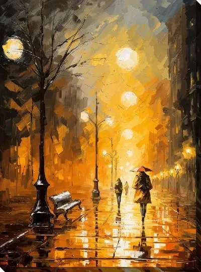 Картина маслом Фонарь №5