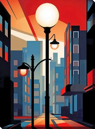 Картина маслом Фонарь №7