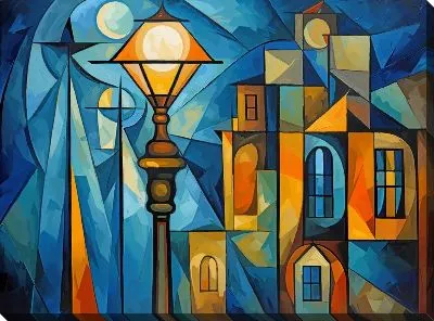 Картина маслом Фонарь №8
